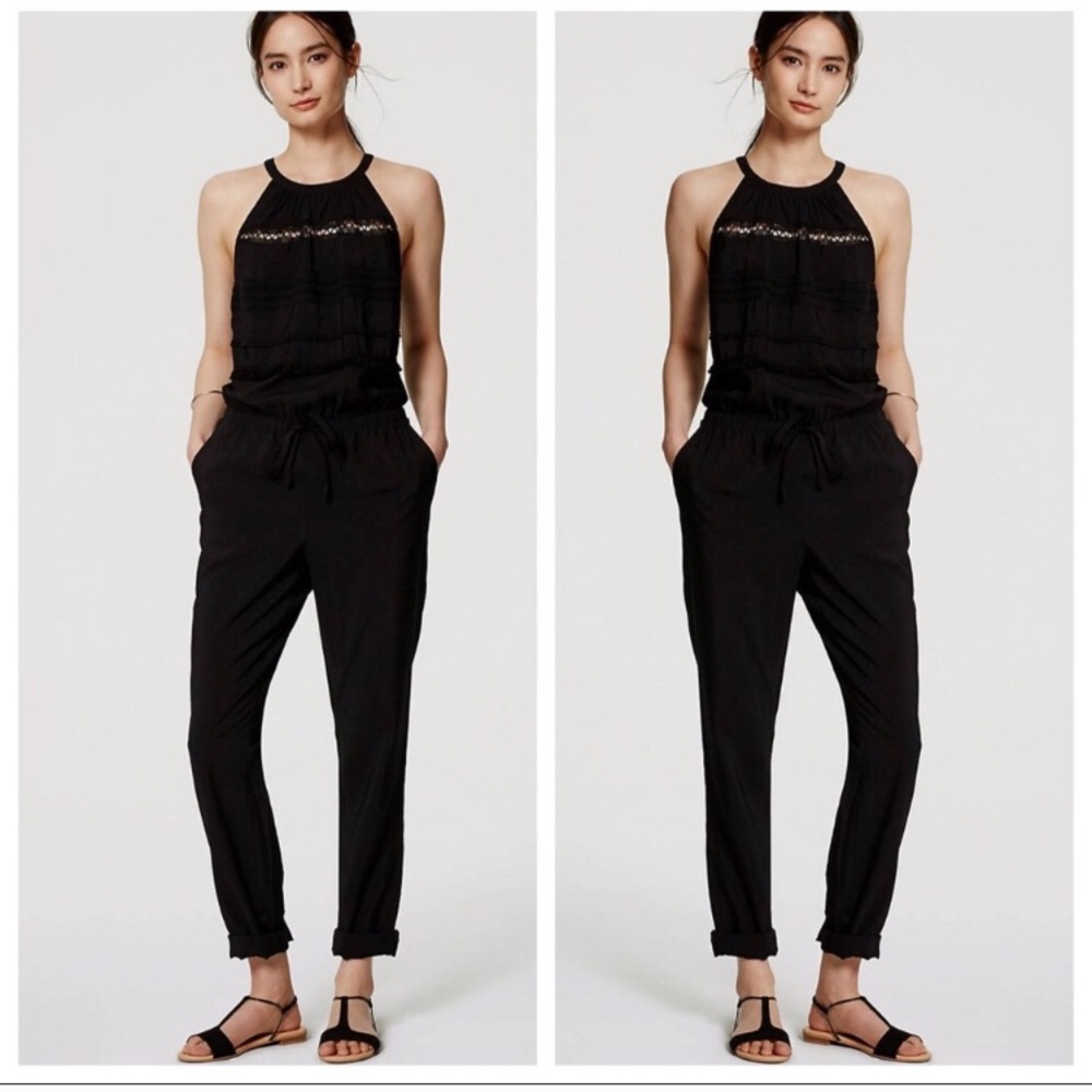 Loft textured jumpsuit